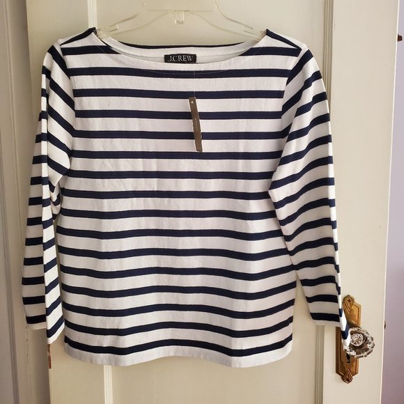 J. Crew Tops - J.Crew Classic mariner boatneck T-shirt in stripe